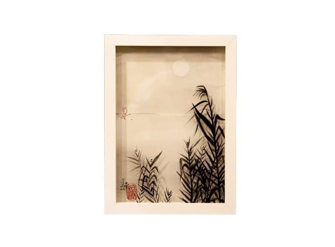 Acuarela inspiración oriental enmarcado planta 35x24 - Imagen 1